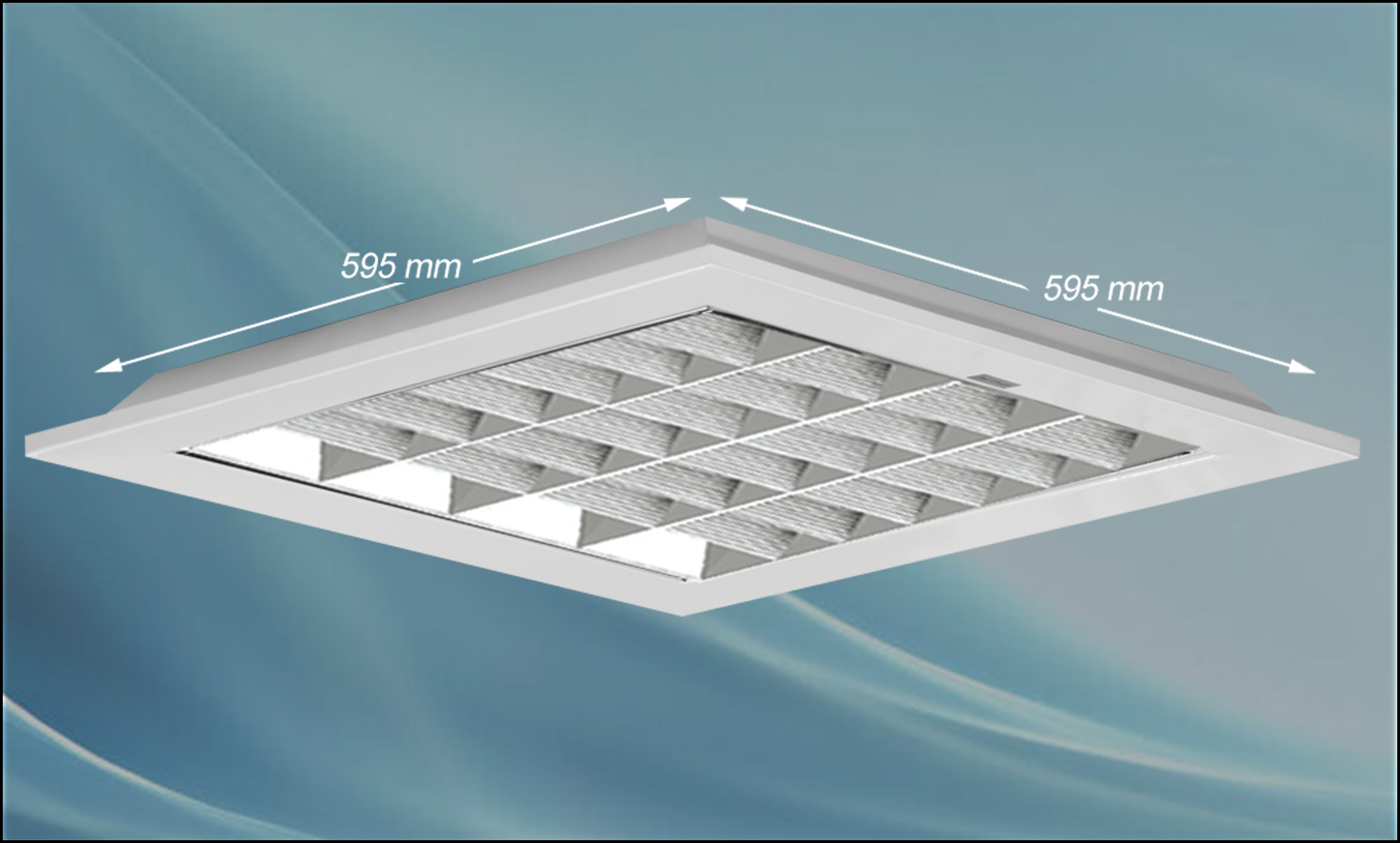 چراغ مدل مهتاب ال اي دي LED براي 4 لامپ 18-14 وات سوکتي ابعاد 60*60 شبکه سفيد بدون لامپ
